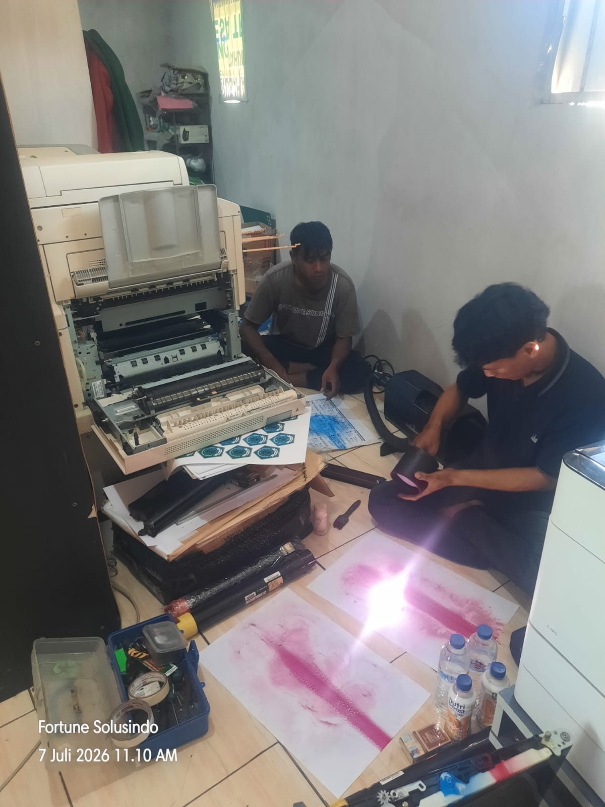Unit Xerox di lokasi klien